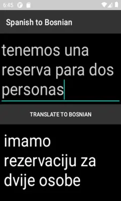 Spanish to Bosnian Translator android App screenshot 1